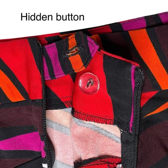 Groovy Mod Retro Colorful Vivid Bright Pencil Mini Skirt Size 8 Petite - Picture 10 of 10